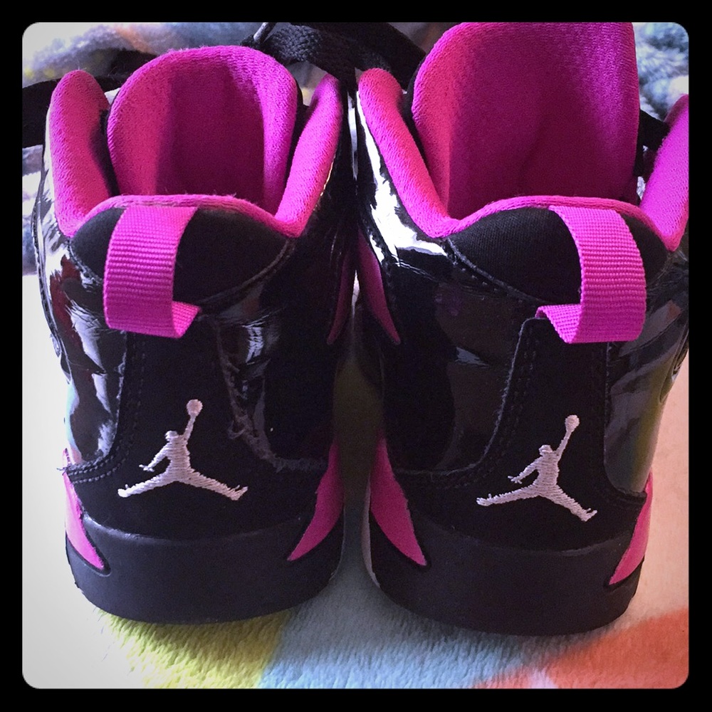 Girl’s Pink and Black Jordan’s